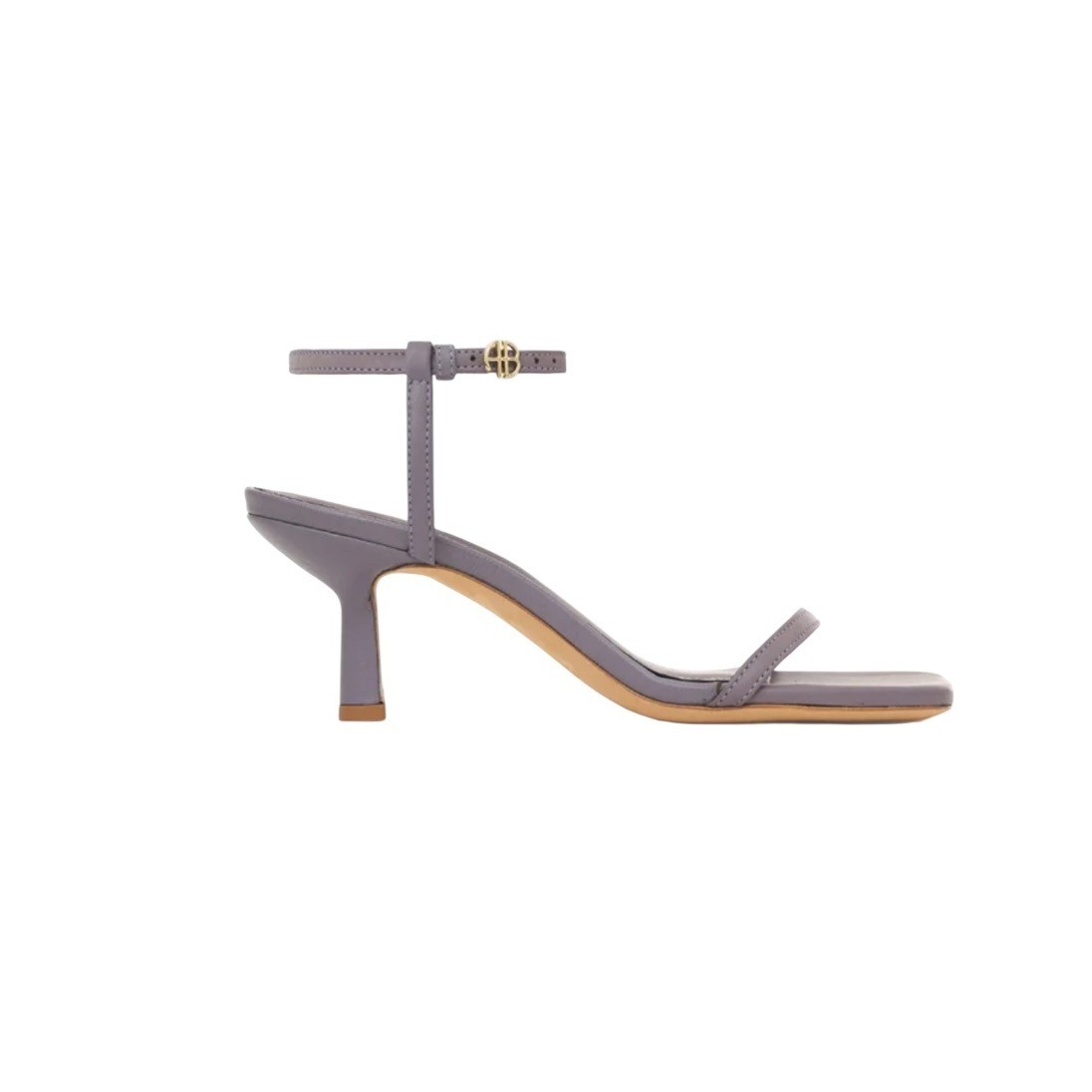 Anine Bing Women's Invisible Sandals Violet Square Toe Heeled Strappy 40 $350